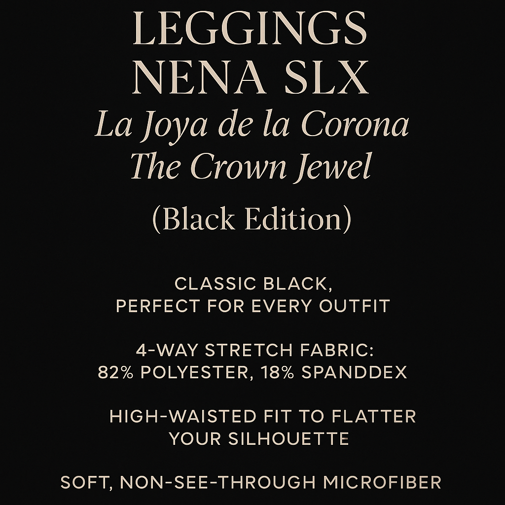 Leggings NENA SLX – La Joya de la Corona | The Crown Jewel (Black Edition) by Bandrei Designs
